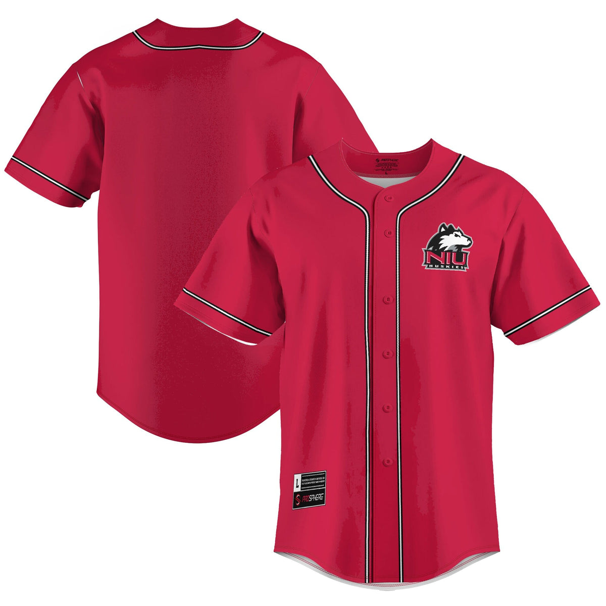 Northern Illinois Huskies Lightweight Baseball Jersey - Cardinal