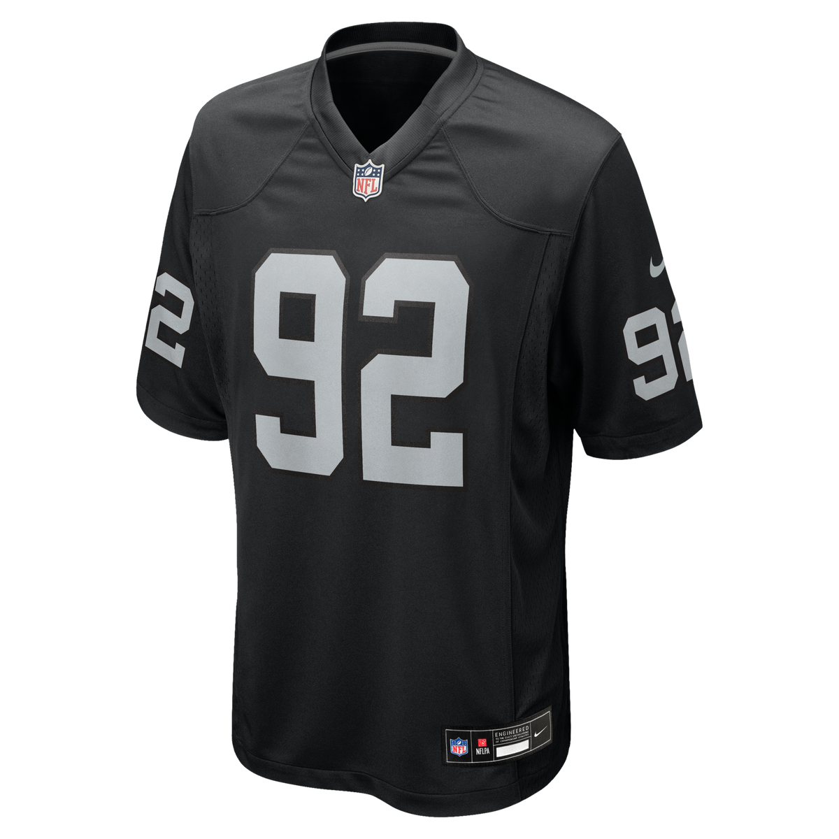 Las Vegas Raiders Richard Seymour Black Retired Player Game Jersey