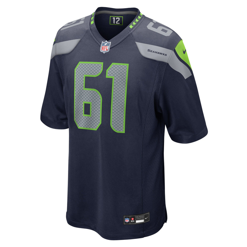 Seattle Seahawks Jalen Sundell College Navy Game Jersey