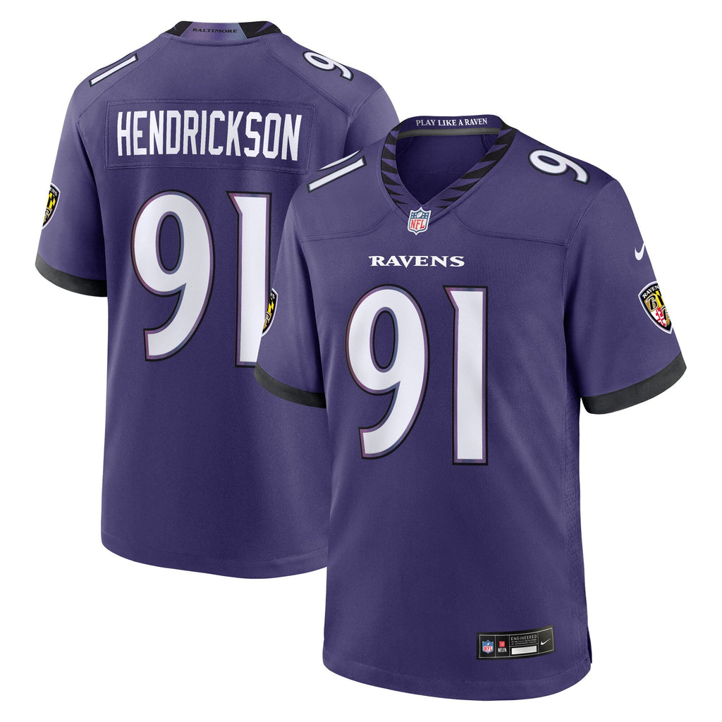 Baltimore Ravens Trey Hendrickson Purple Team Game Jersey