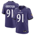 Baltimore Ravens Trey Hendrickson Purple Team Game Jersey