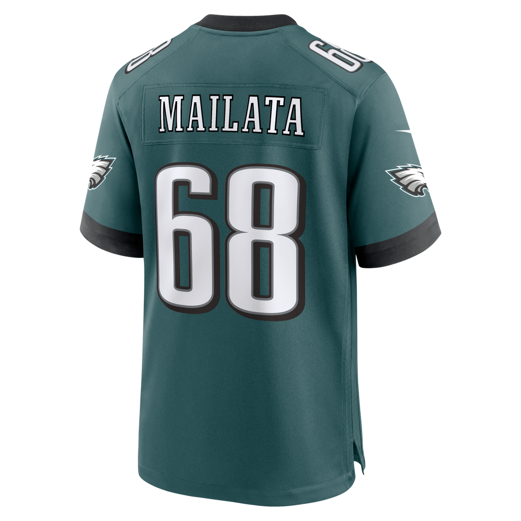 Philadelphia Eagles Jordan Mailata Midnight Green Team Game Jersey
