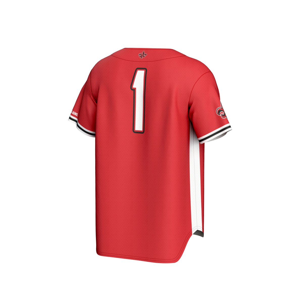 #1 Louisiana Ragin' Cajuns Lightweight Baseball Fashion Jersey - Cardinal