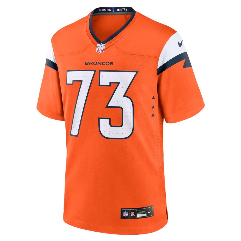 Denver Broncos Frank Crum Orange Team Game Jersey