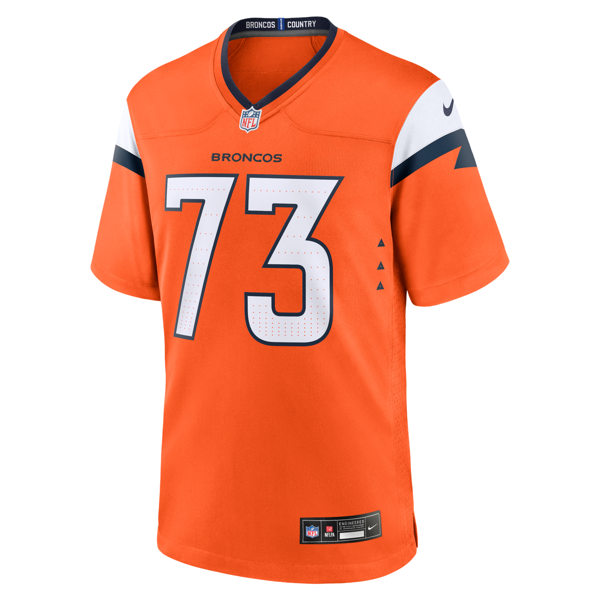 Denver Broncos Frank Crum Orange Team Game Jersey
