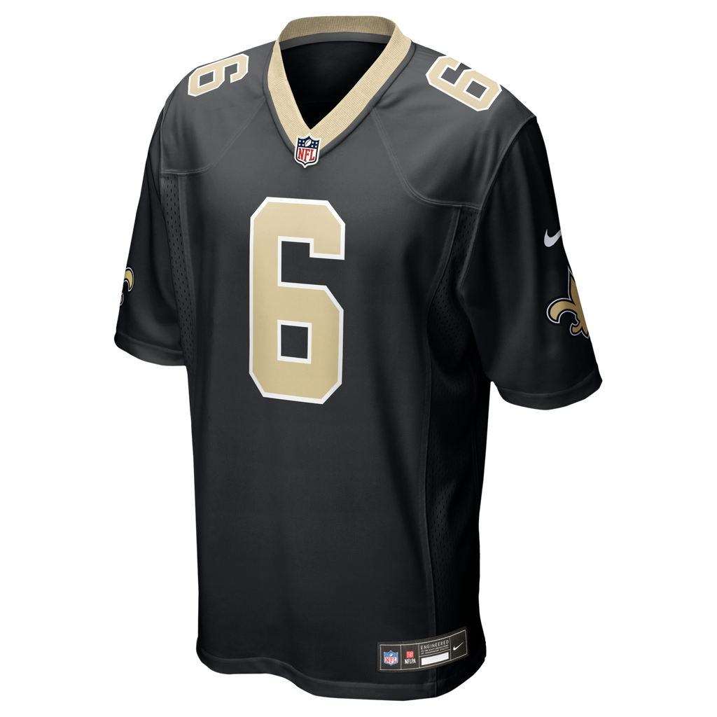 New Orleans Saints Tyler Shough Black Game Jersey