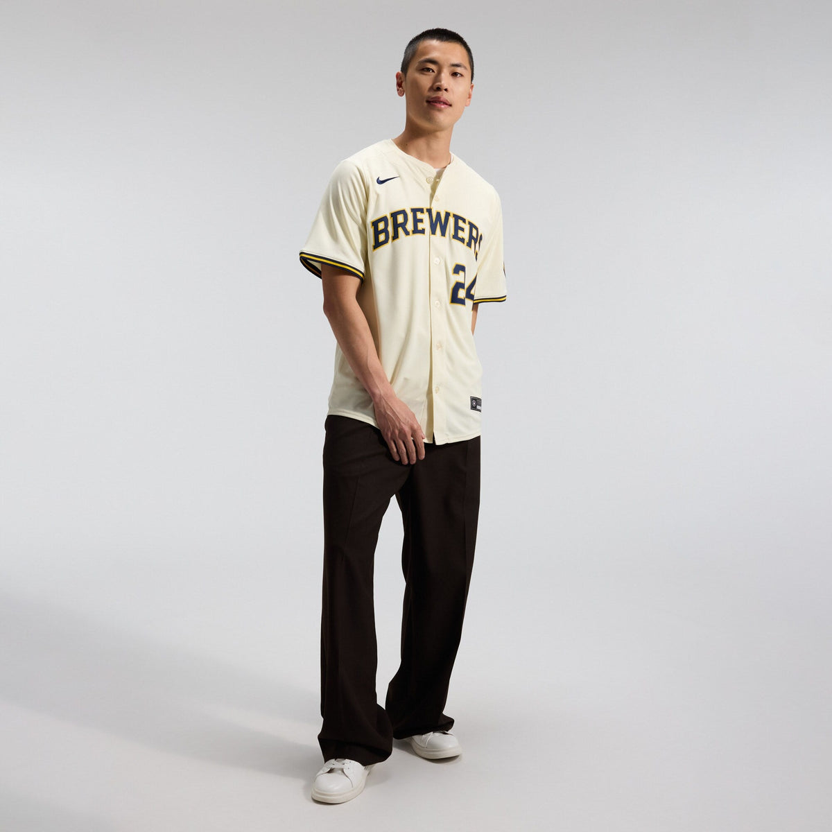 Milwaukee Brewers William Contreras Cream Home Limited Player Jersey