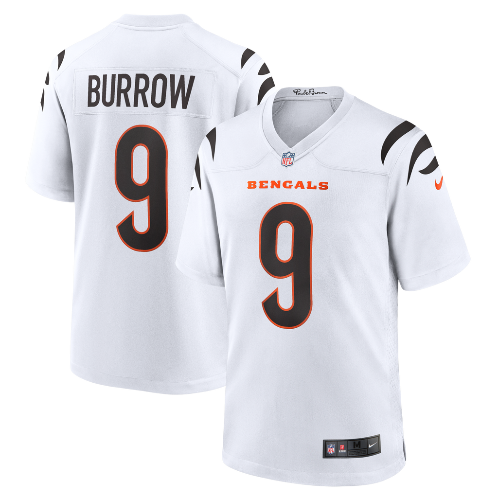 Cincinnati Bengals Joe Burrow White Game Jersey