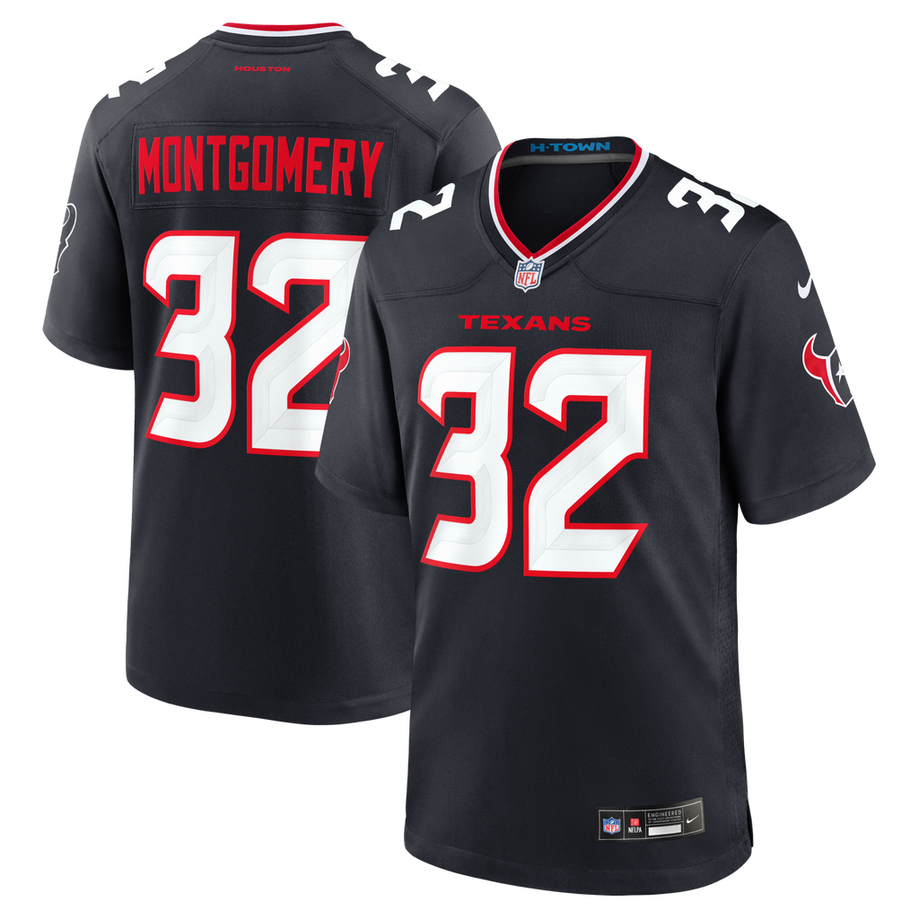 Houston Texans David Montgomery Navy Game Jersey