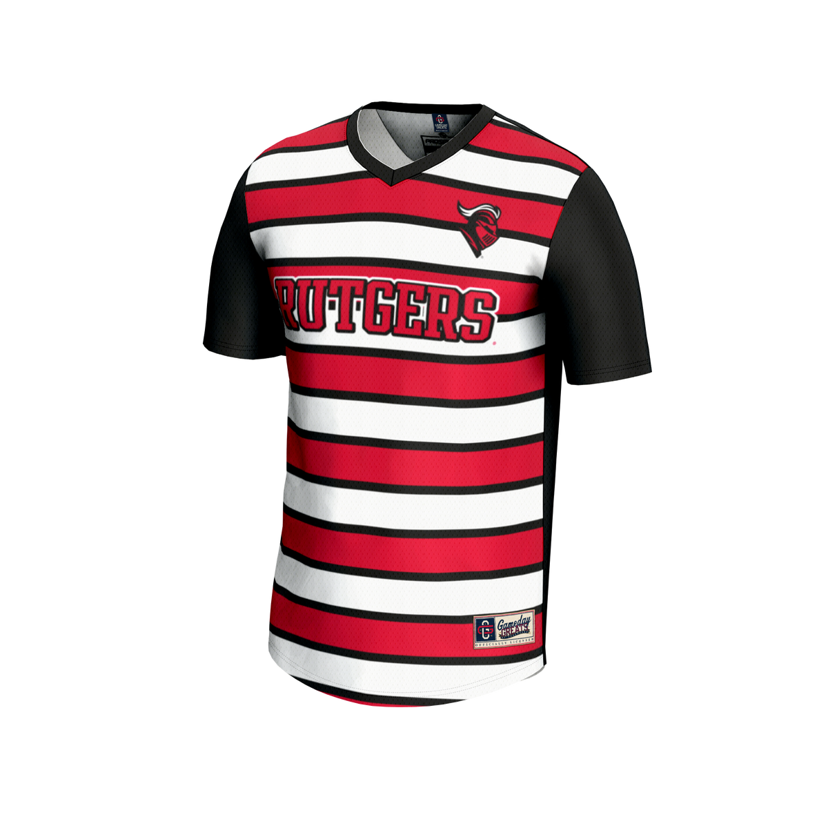 #1 Rutgers Scarlet Knights Lightweight Soccer Fashion Jersey - Black
