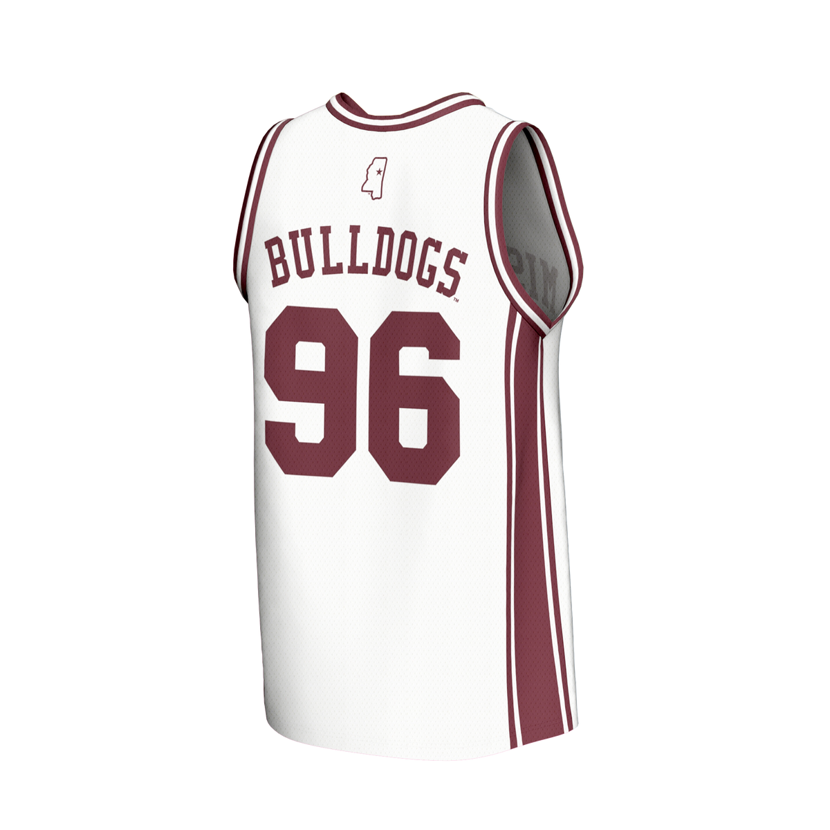 Mississippi State Bulldogs Lightweight Collegiate Basketball Fashion Jersey - White