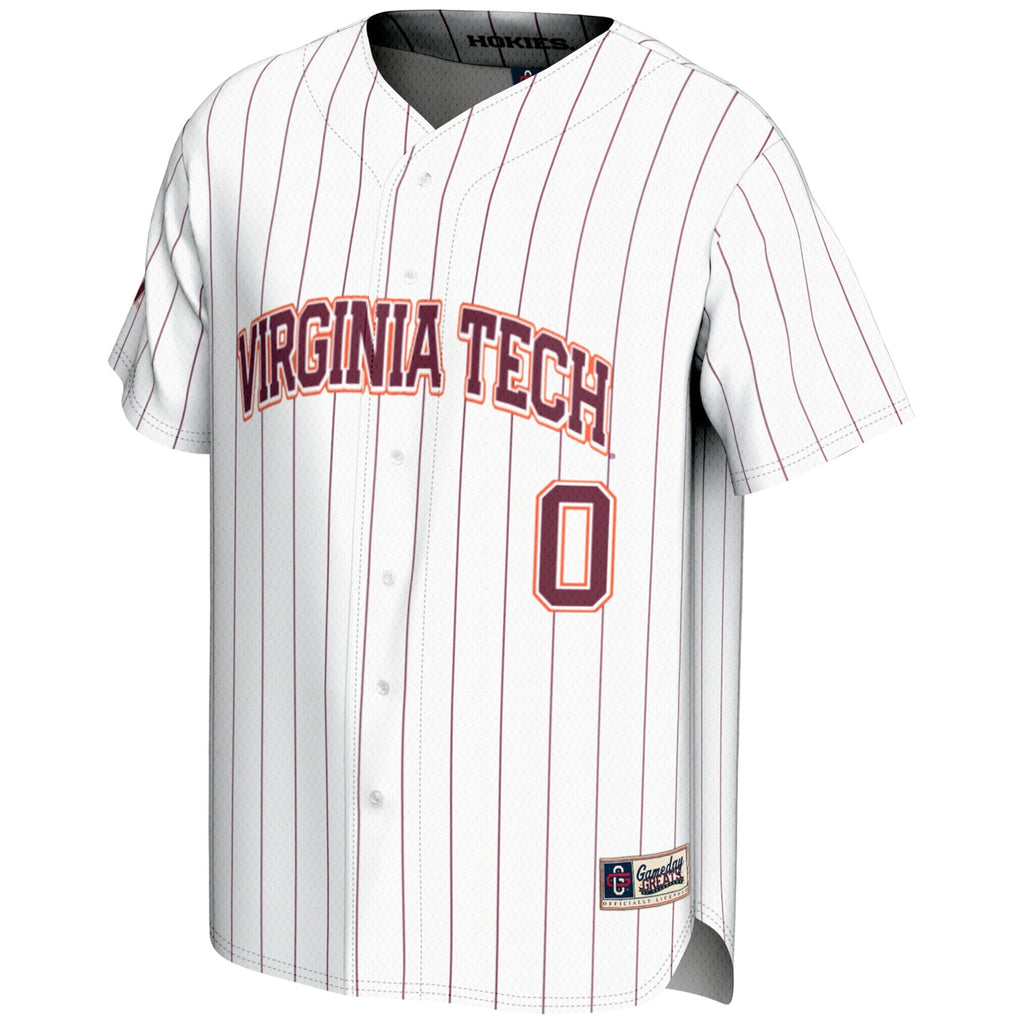 #0 Virginia Tech Hokies Lightweight Baseball Fashion Jersey - White