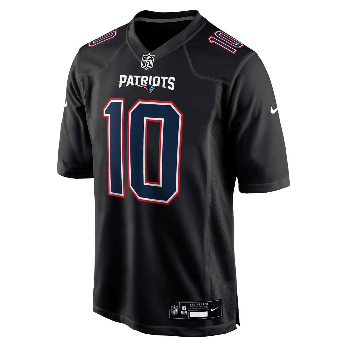 New England Patriots Drake Maye Carbon Black Game Jersey