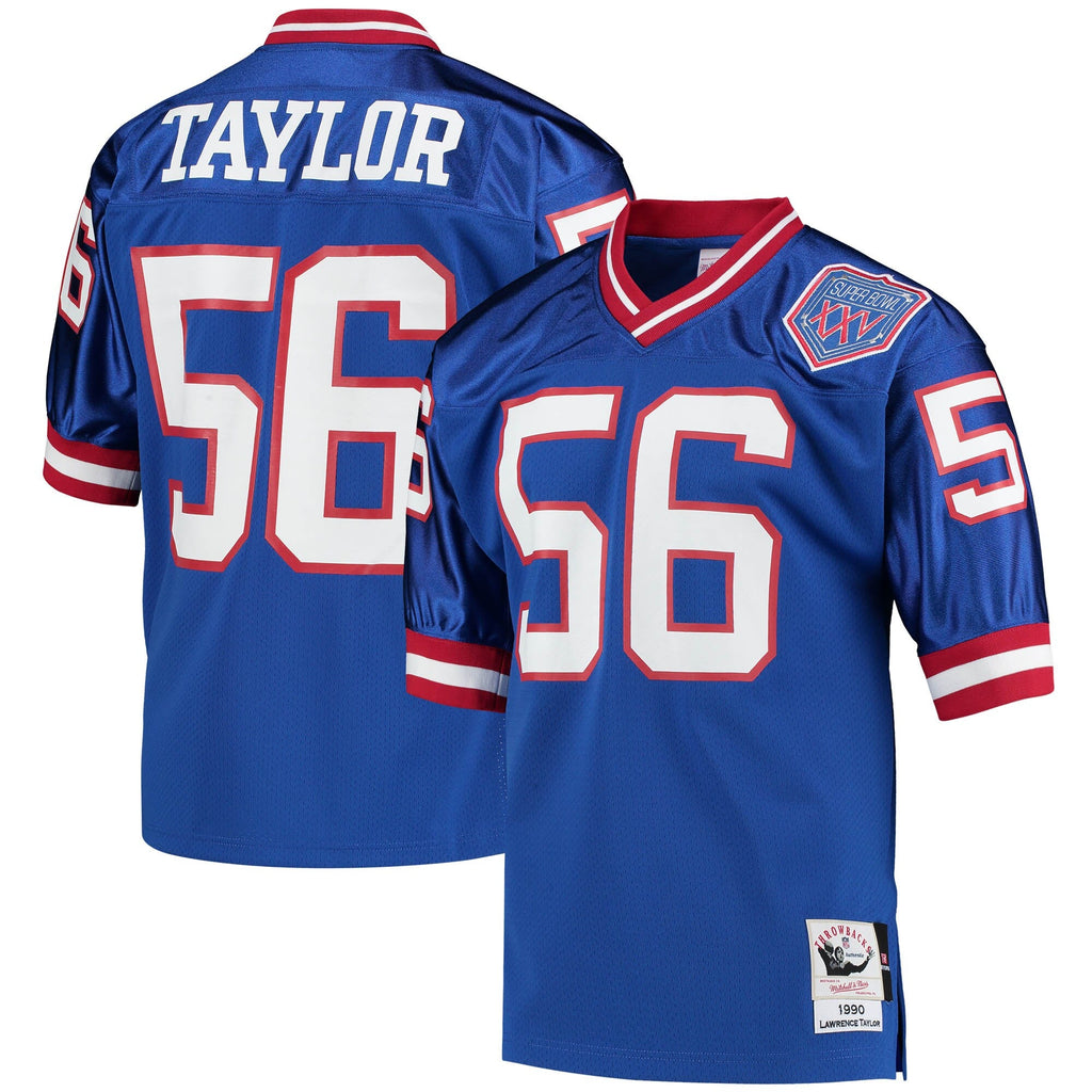 New York Giants 1990 Lawrence Taylor Royal Authentic Throwback Retired Player Jersey