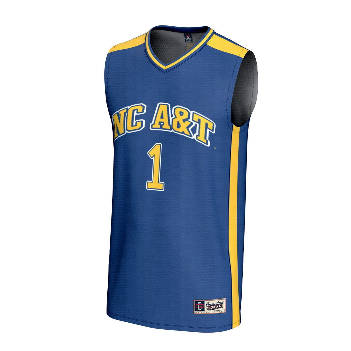 #1 North Carolina A&T Aggies Lightweight Basketball Fashion Jersey - Navy