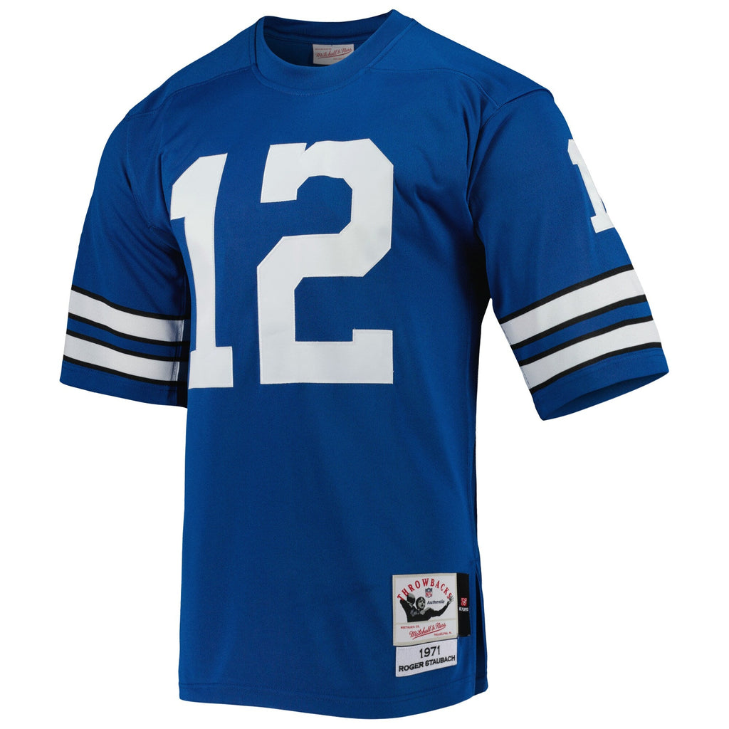 Dallas Cowboys 1971 Roger Staubach Royal Authentic Throwback Retired Player Jersey