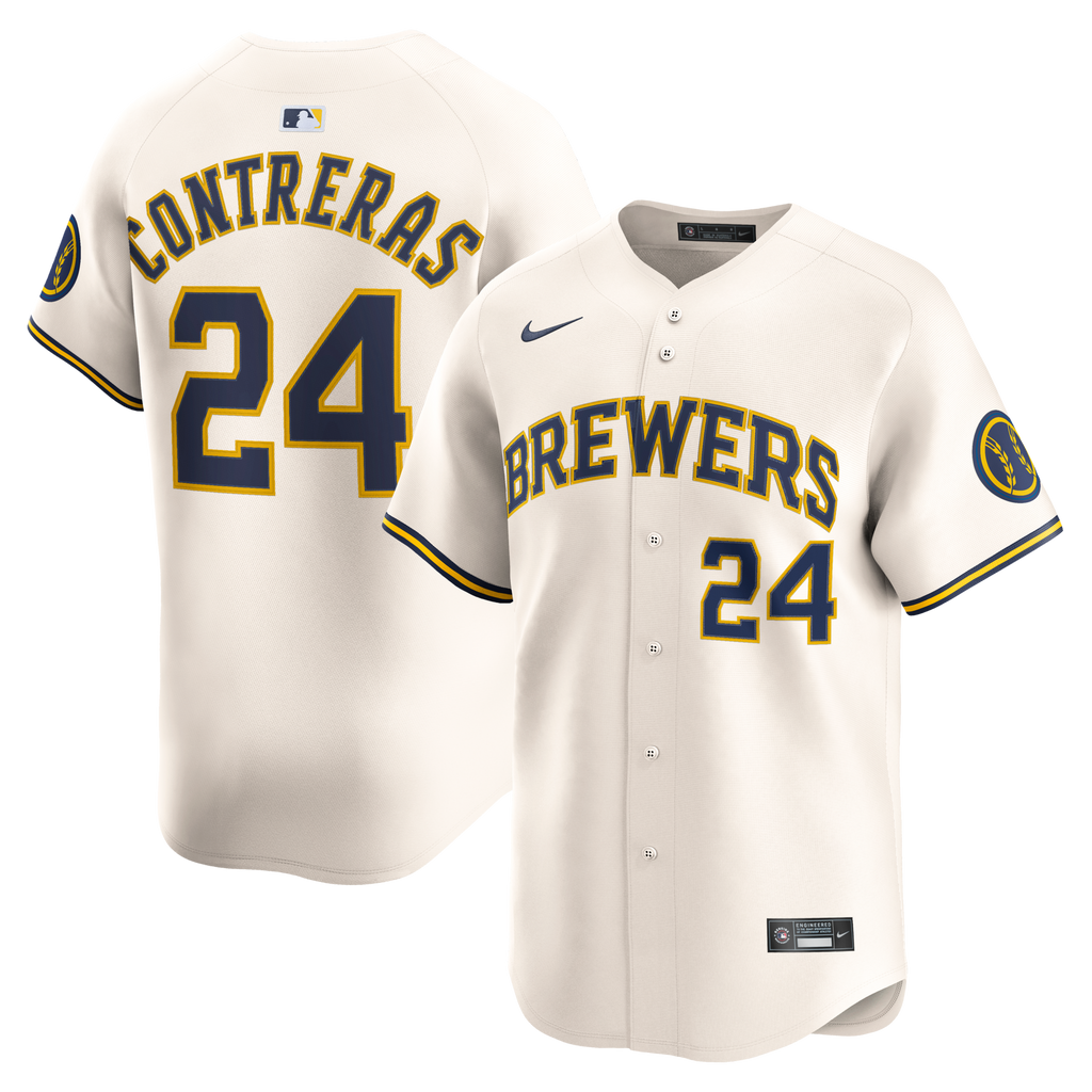 Milwaukee Brewers William Contreras Cream Home Limited Player Jersey