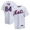 New York Mets Jefry Yan White Home Replica Jersey