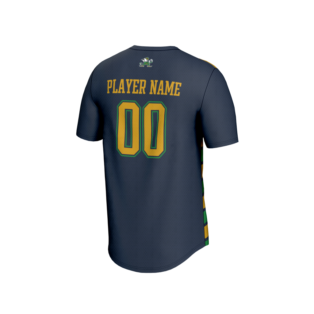 Notre Dame Fighting Irish Collegiate Soccer NIL Pick-A-Player Fashion Jersey - Navy/Gold