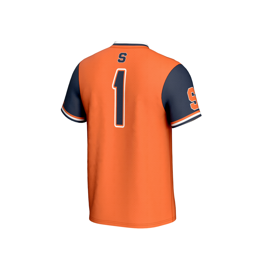 #1 Syracuse Orange Lightweight Collegiate Softball Fashion Jersey - Orange