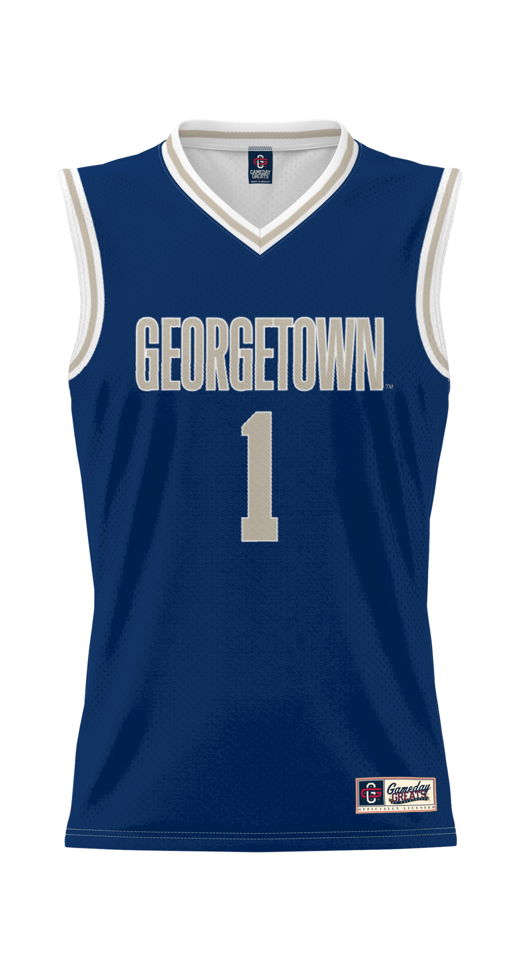 #1 Georgetown Hoyas Lightweight Basketball Jersey - Navy