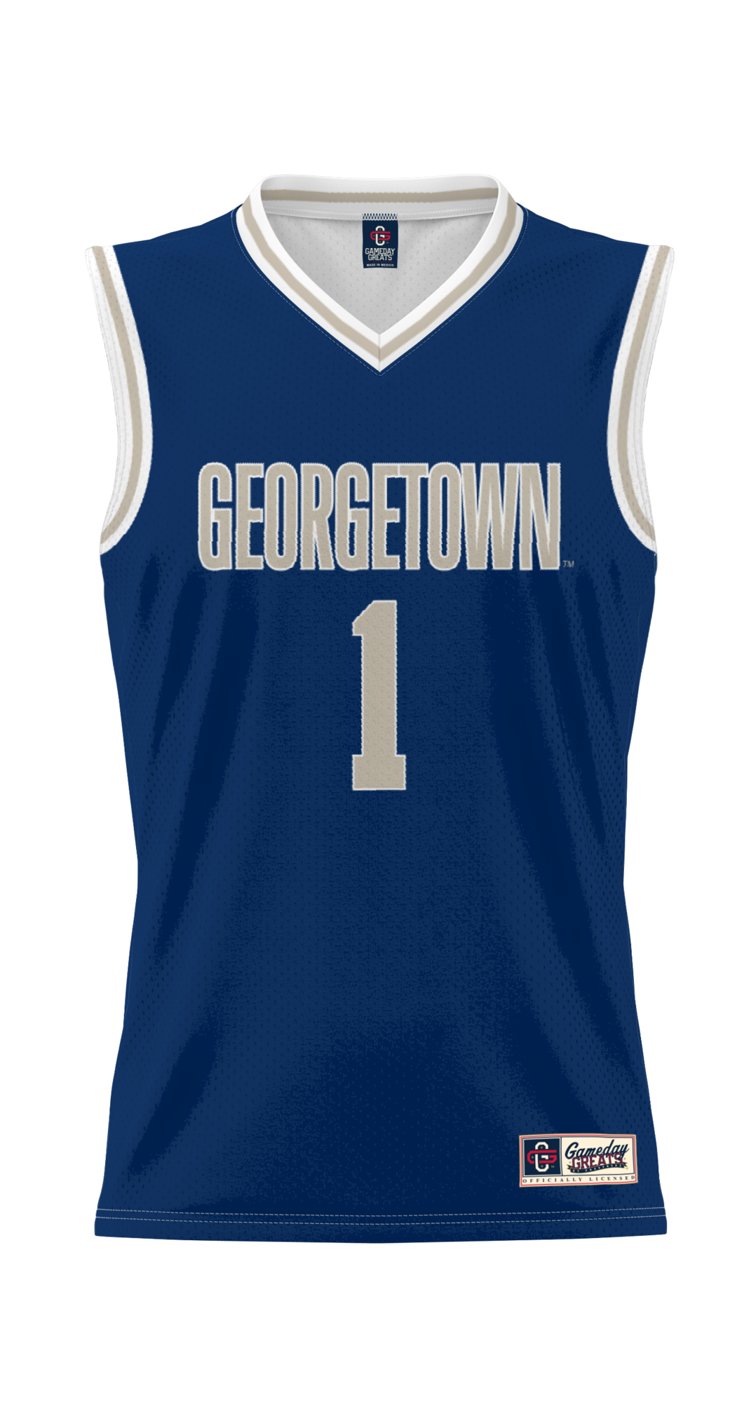 #1 Georgetown Hoyas Lightweight Basketball Jersey - Navy