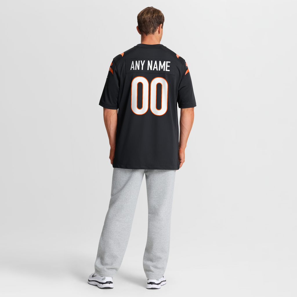 Cincinnati Bengals Black Game Custom Jersey