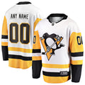 Pittsburgh Penguins White Away Breakaway Custom Jersey
