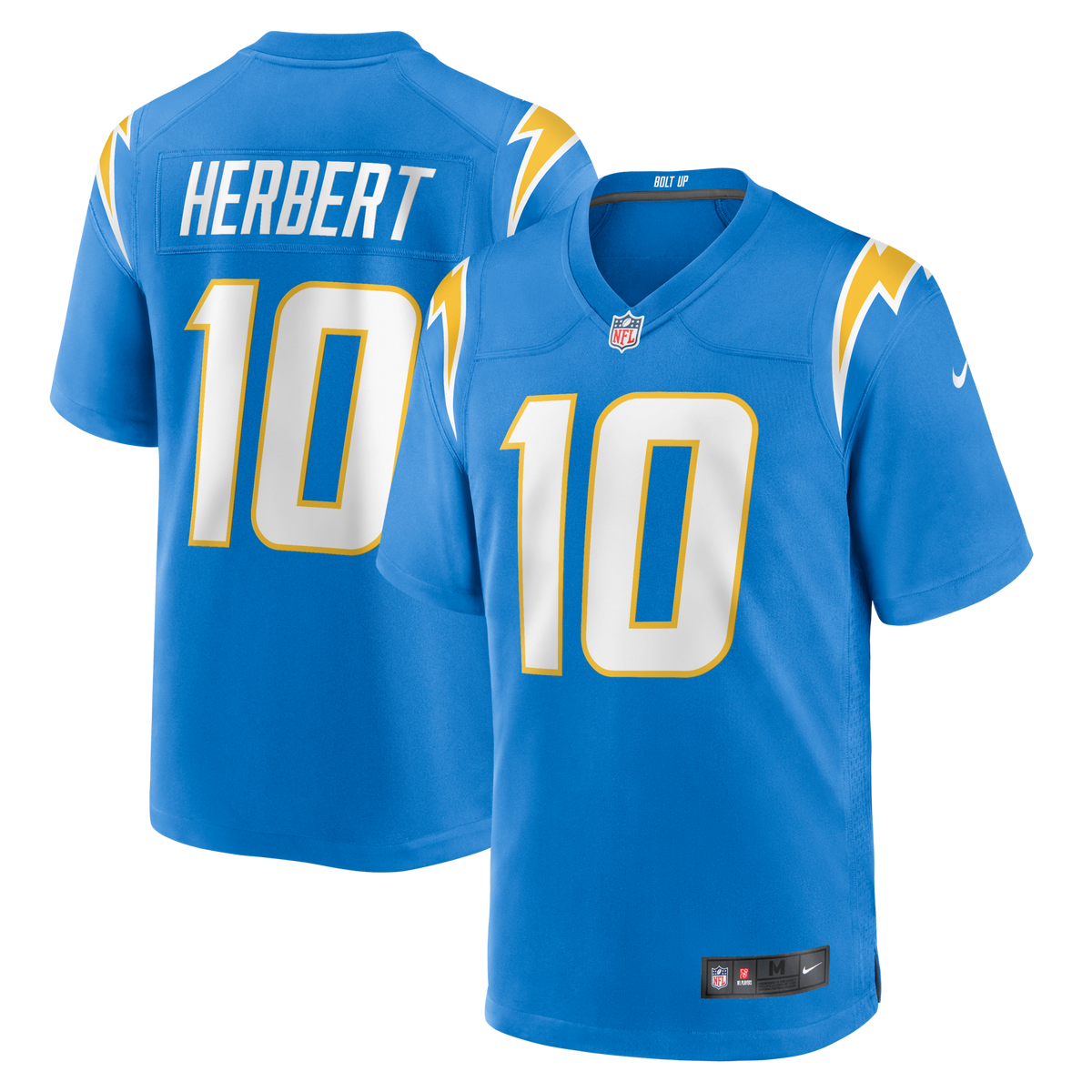 Los Angeles Chargers Justin Herbert Powder Blue Player Game Jersey