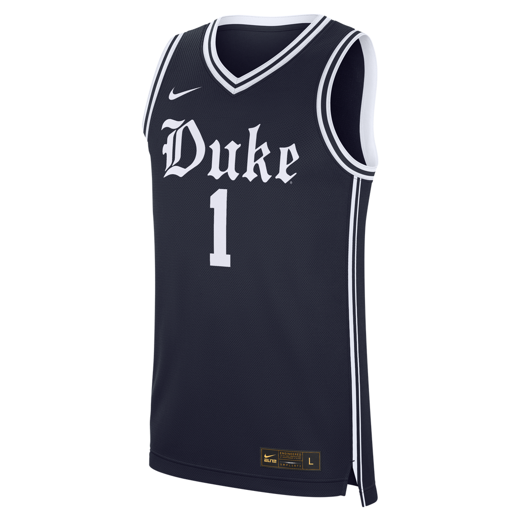 Duke Blue Devils #1 Alternate Replica Basketball Jersey - Navy