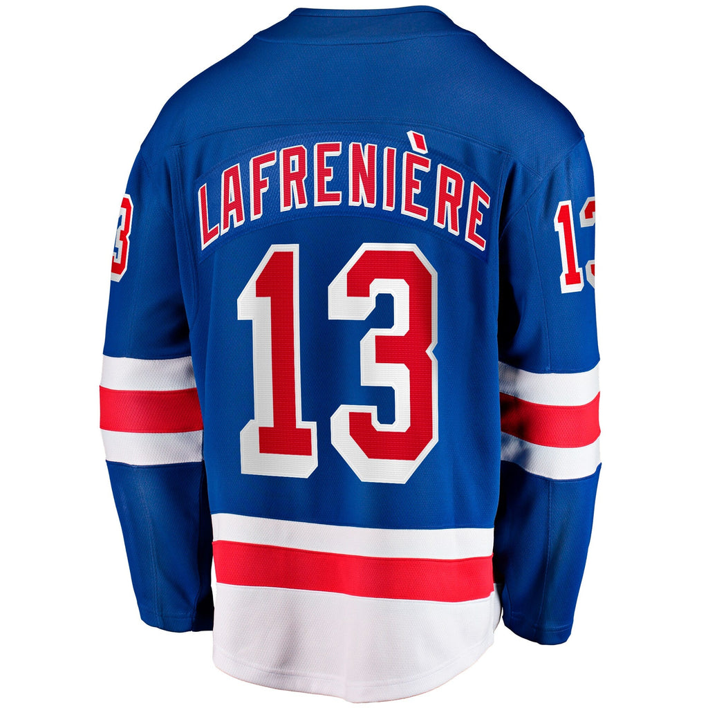 New York Rangers Alexis Lafreniere Blue Home Breakaway Jersey