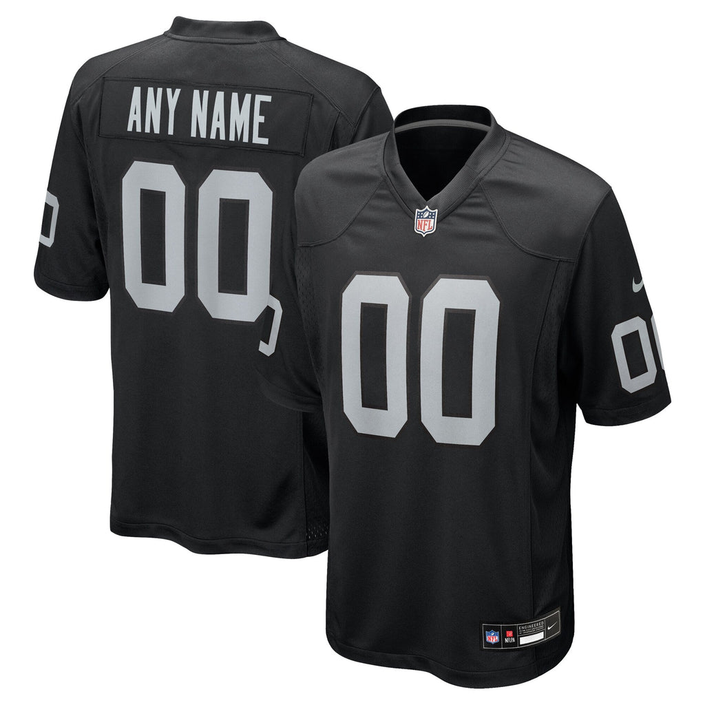 Las Vegas Raiders Black Custom Game Jersey