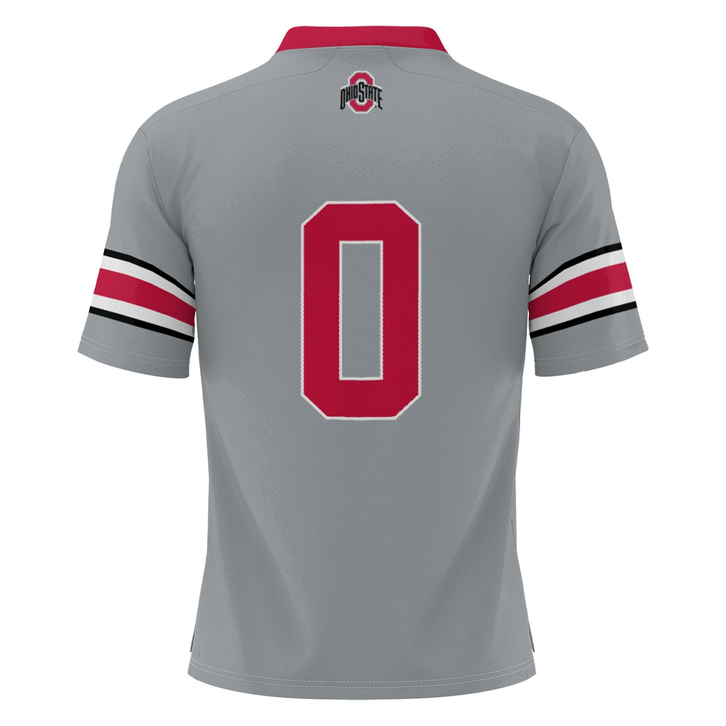 #0 Ohio State Buckeyes Lightweight Lacrosse Jersey - Gray
