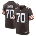 Cleveland Browns Zak Zinter Brown Team Game Jersey