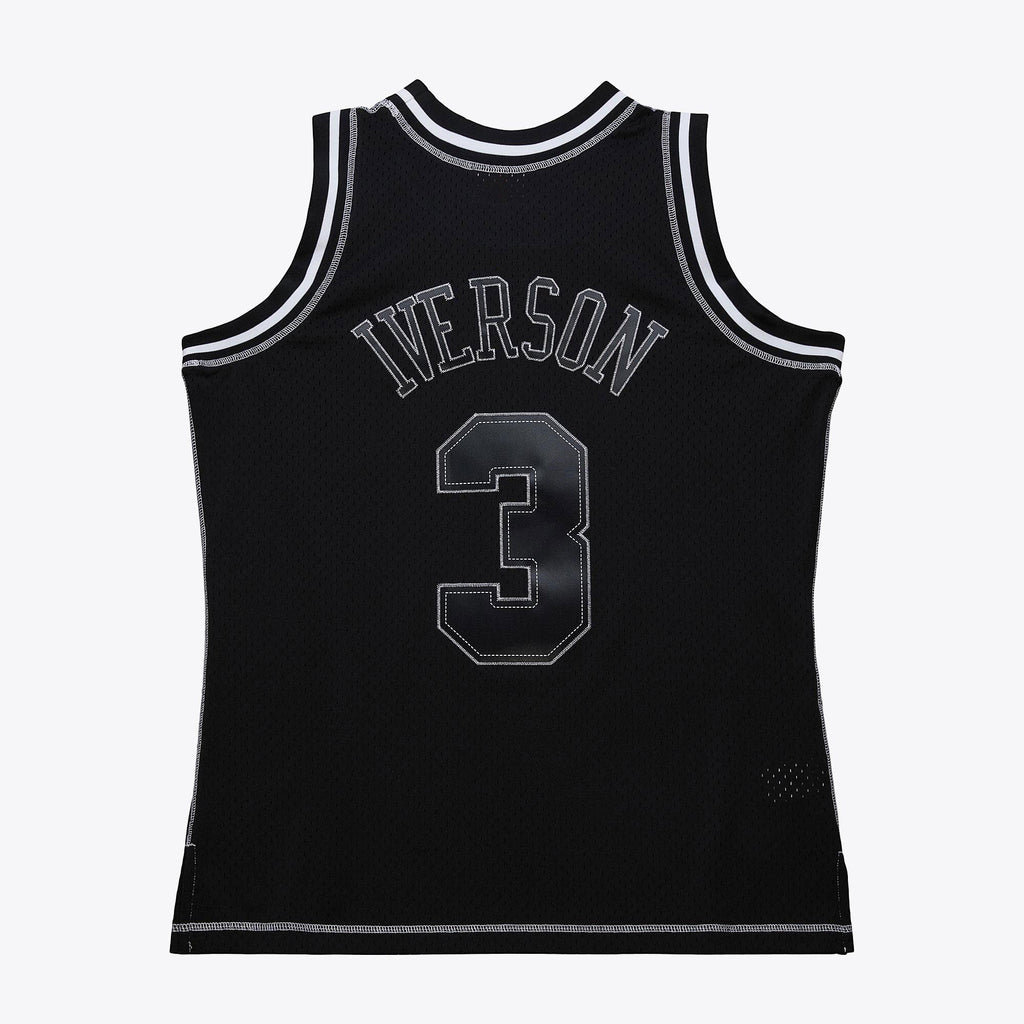 Philadelphia 76ers Allen Iverson 1996 Contrast 2K Swingman Jersey - Black