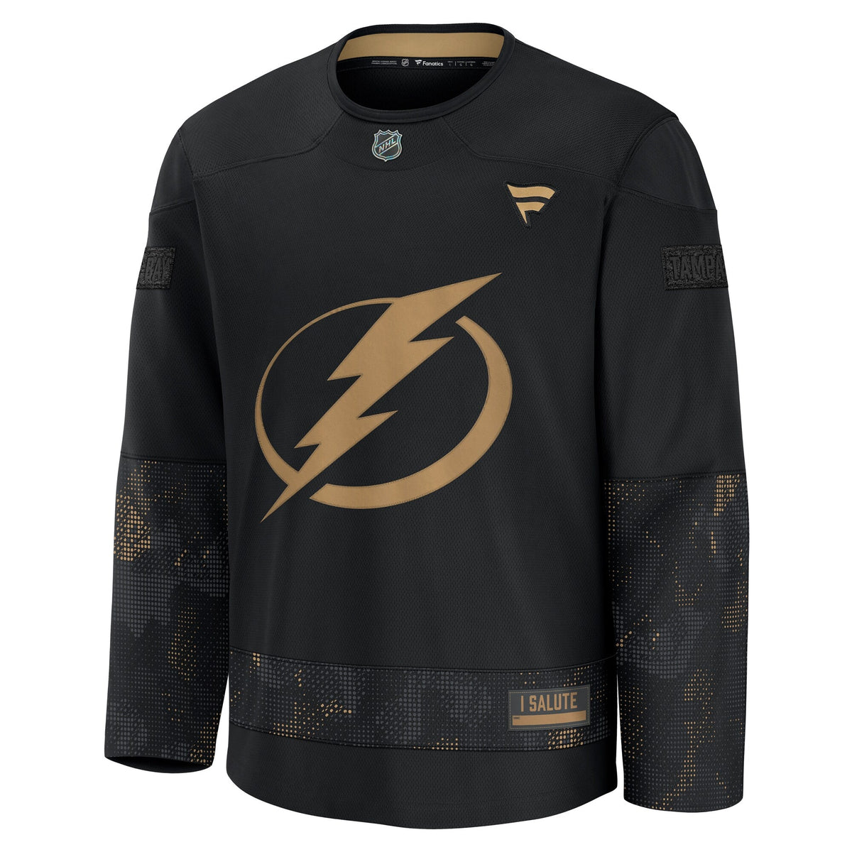 Tampa Bay Lightning Black 2024 Military Appreciation Practice Jersey