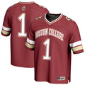 #1 Boston College Eagles Lightweight Collegiate Football Fashion Jersey - Maroon