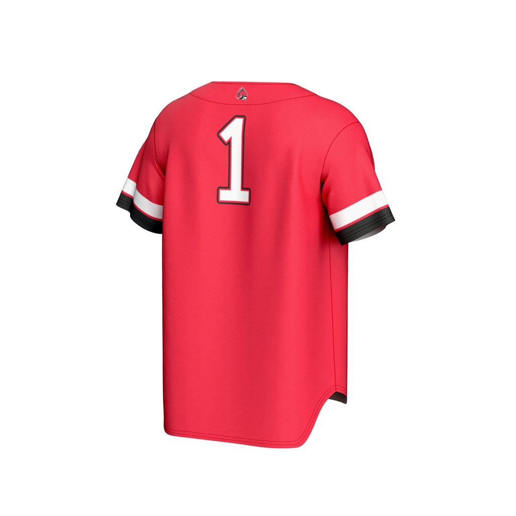 #1 Ball State Cardinals Lightweight Collegiate Baseball Fashion Jersey - Cardinal