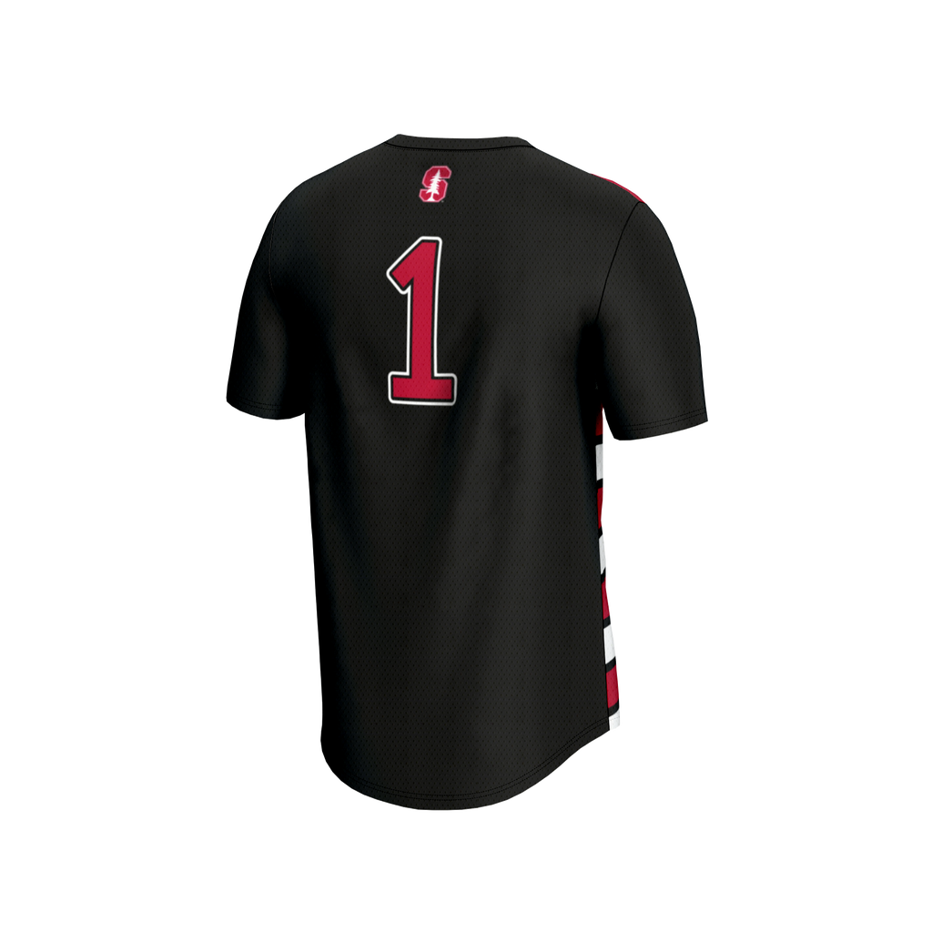 #1 Stanford Cardinal Lightweight Soccer Fashion Jersey - Black