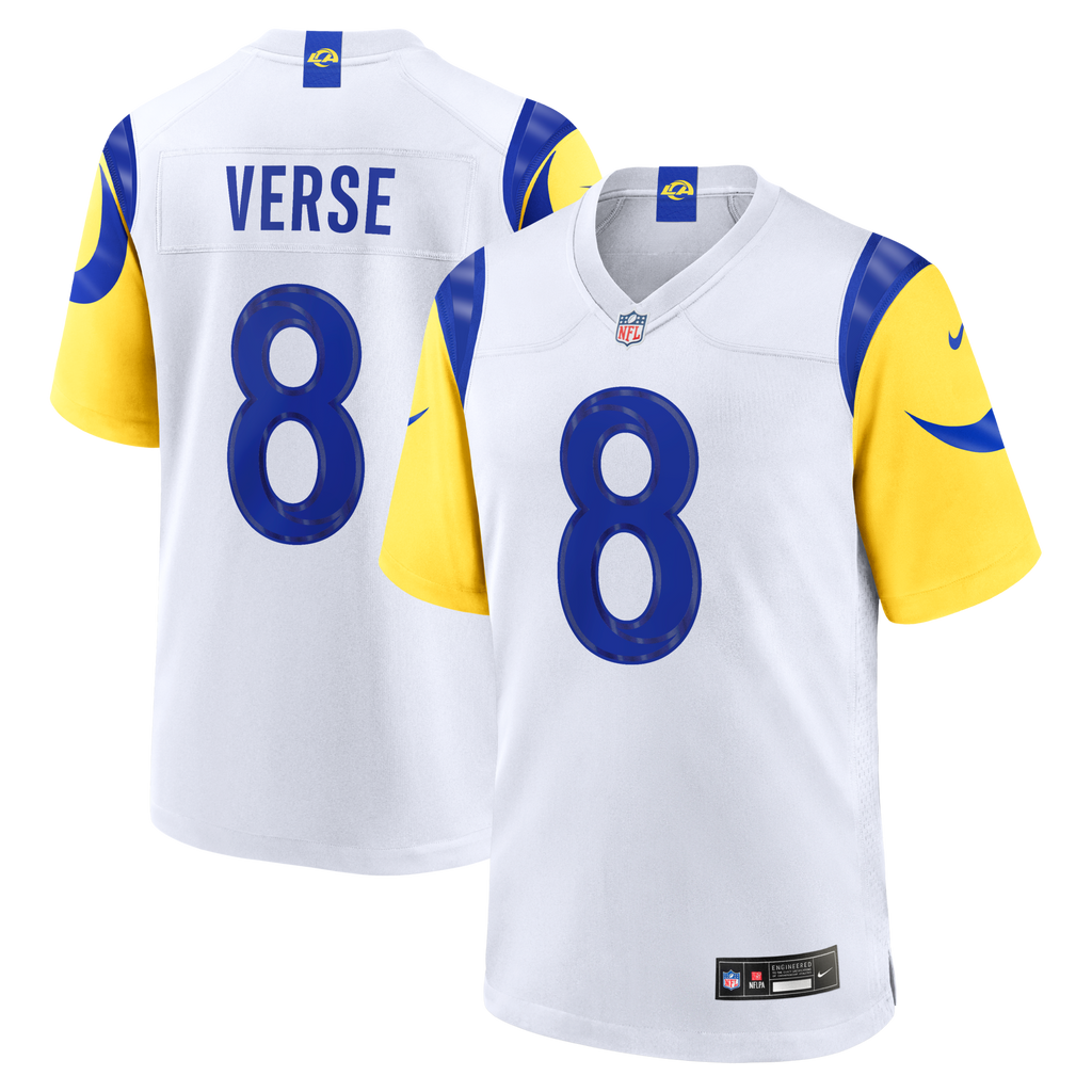 Los Angeles Rams Jared Verse White White Game Player Jersey