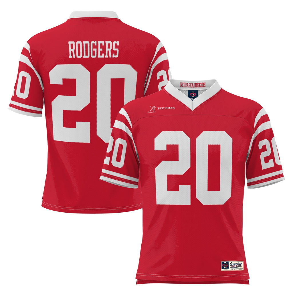 Johnny Rodgers Scarlet Nebraska Huskers Lightweight Fashion Heisman Jersey