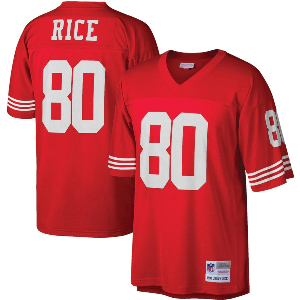 San Francisco 49ers Jerry Rice Scarlet Big & Tall 1990 Retired Player Replica Jersey