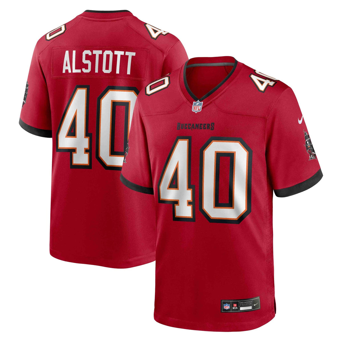 Tampa Bay Buccaneers Mike Alstott Red Retired Player Game Jersey