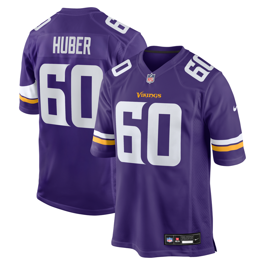 Minnesota Vikings Joe Huber Purple Team Game Jersey