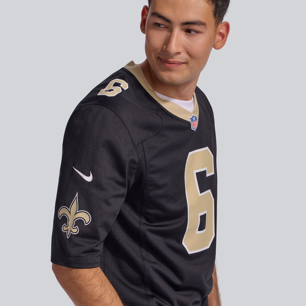 New Orleans Saints Tyler Shough Black Game Jersey