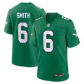Philadelphia Eagles DeVonta Smith Kelly Green Alternate Game Player Jersey