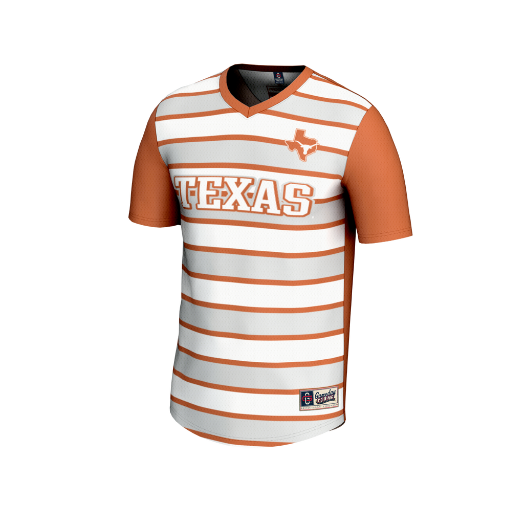 #1 Texas Longhorns Lightweight Soccer Fashion Jersey - Texas Orange