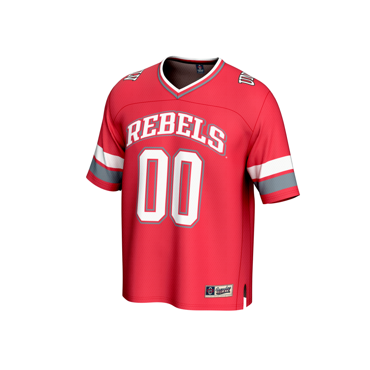 #00 UNLV Rebels Lightweight Collegiate Football Fashion Jersey - Scarlet