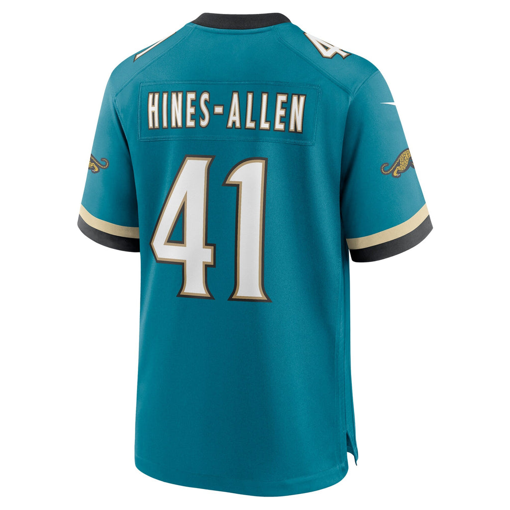 Jacksonville Jaguars Josh Hines-Allen Teal Prowler Throwback Player Game Jersey