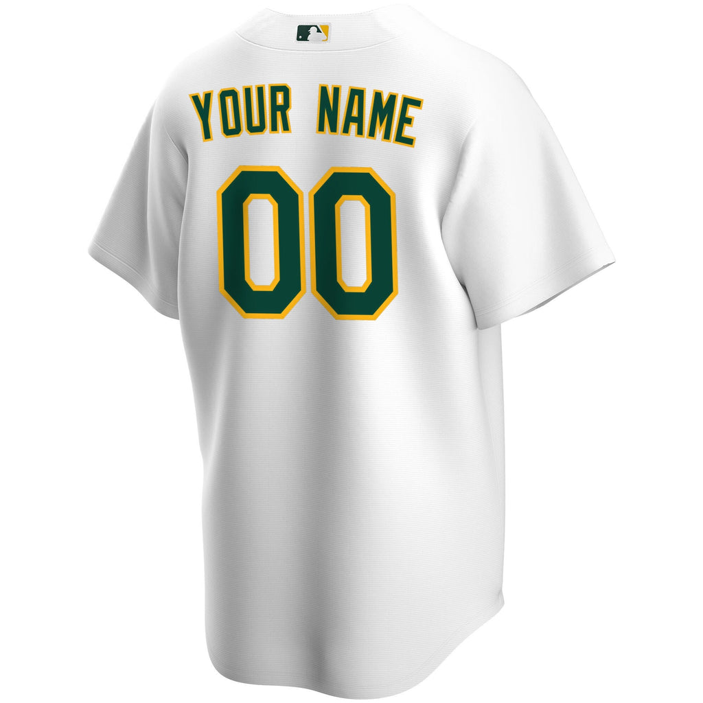 Athletics White Home Replica Custom Jersey